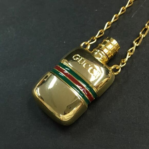 Gucci Gold-Plated Perfume Bottle Pendant Necklace - Picture 10 of 10